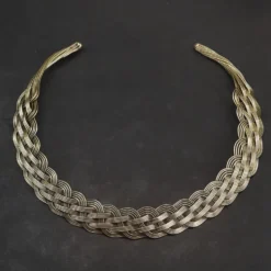 Halsschmuck Collier Design Geflochten Messing Halskette