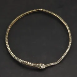 Halsschmuck Collier Design Schlange Messing Halskette