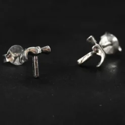 Hammer Ohrstecker Werkzeug Silber Ohrschmuck 925 Silber