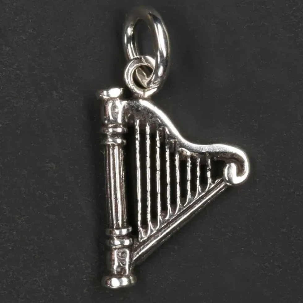 Harfe Schmuck Kettenanhänger 925 Silberschmuck