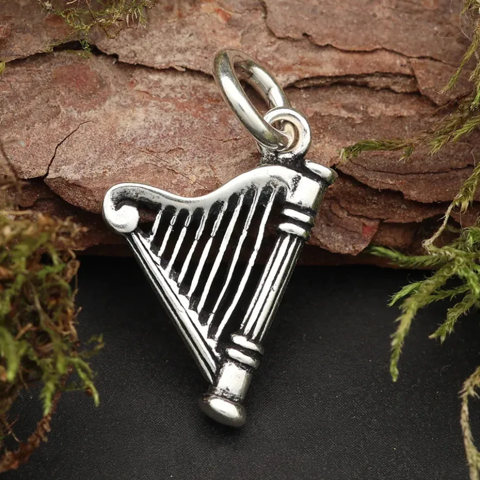 Harfe Schmuck Kettenanhänger 925 Silberschmuck
