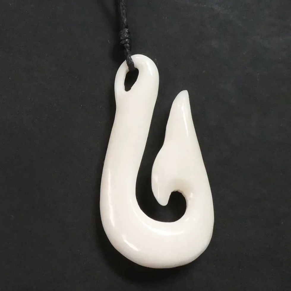 Hei Matau breit Anhänger Knochenschmuck Kettenanhänger
