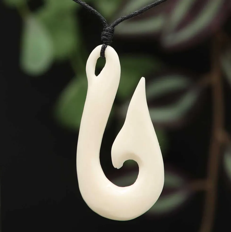 Hei Matau breit Anhänger Knochenschmuck Kettenanhänger