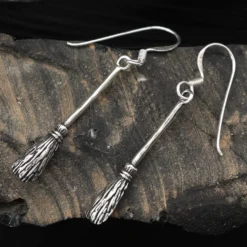 Hexen Besen Schmuck Ohrhänger Sterlingsilber (Paar)