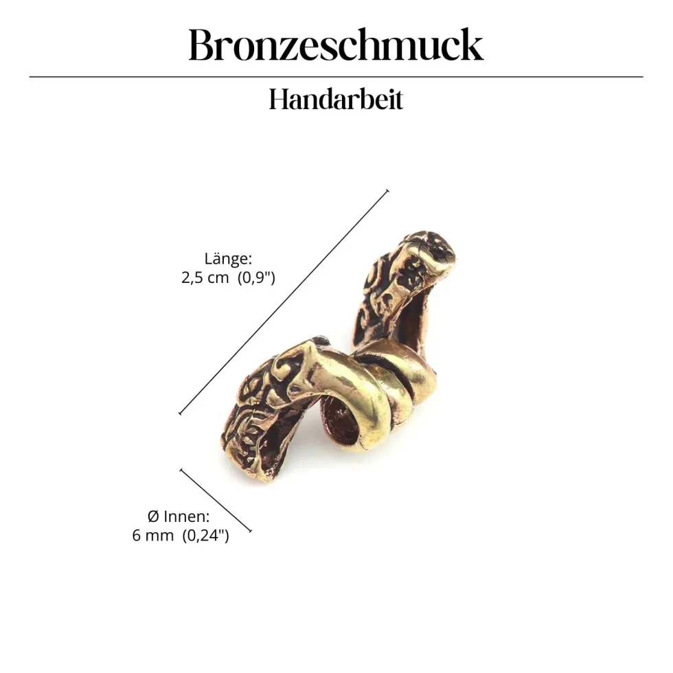 Himmelswölfe Bartperle Bartschmuck Bronze Haarschmuck