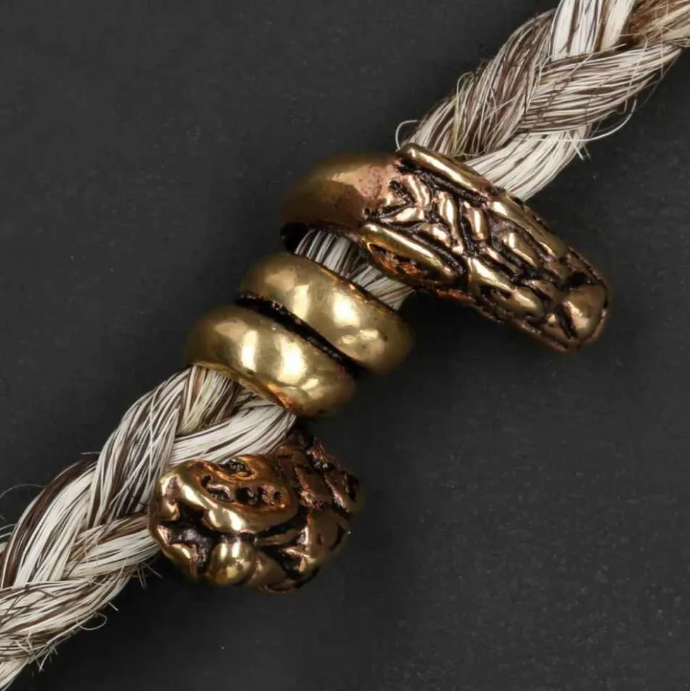 Himmelswölfe Bartperle Bartschmuck Bronze Haarschmuck