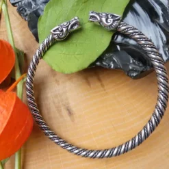 Himmelswölfe Frauen Armreif Silber Wikinger Armschmuck 925 Silber