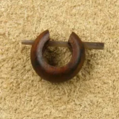 Holzcreole mini Ø 1,2 cm Ohrschmuck Holzschmuck Ohrring (Paar)