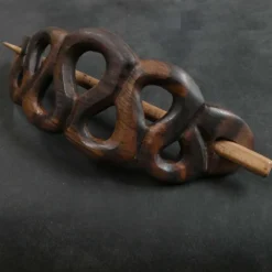 Holz Haarspange Schlange Haarschmuck