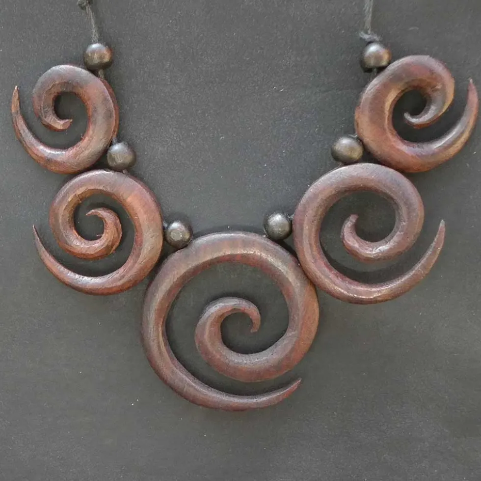 Holz Schmuck Beth 5er Kette Collier geschnitzt