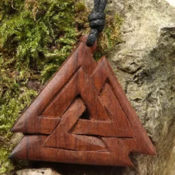 Holzschmuck Wotans Knoten keltischer Schmuck Anhänger Holz