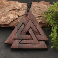 Holzschmuck Wotans Knoten keltischer Schmuck Anhänger Holz