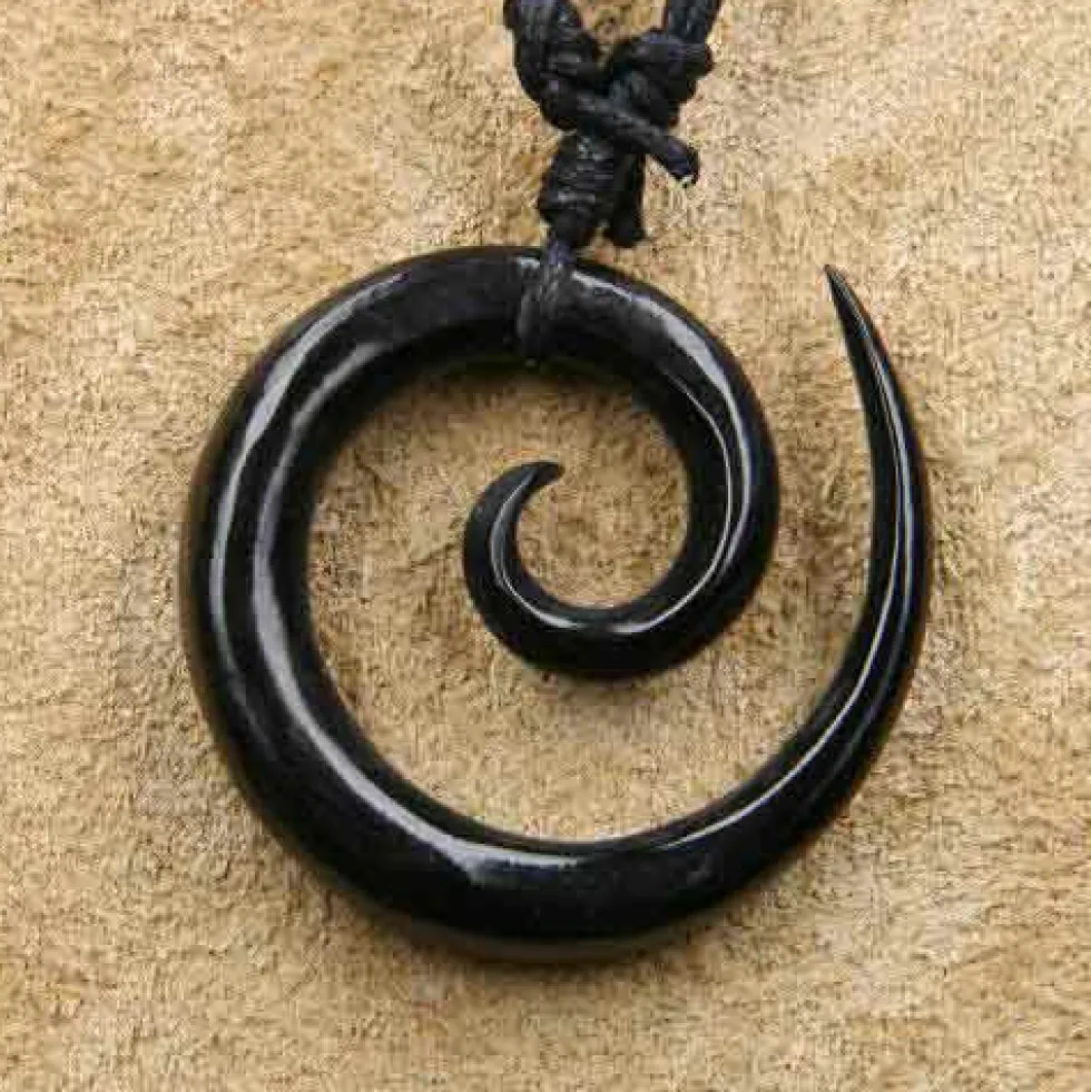 Horn Schmuck Maori Stil Spirale Schmuck Anhänger