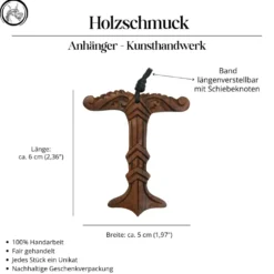 Irminsul Holz Schmuck Anhänger Kette