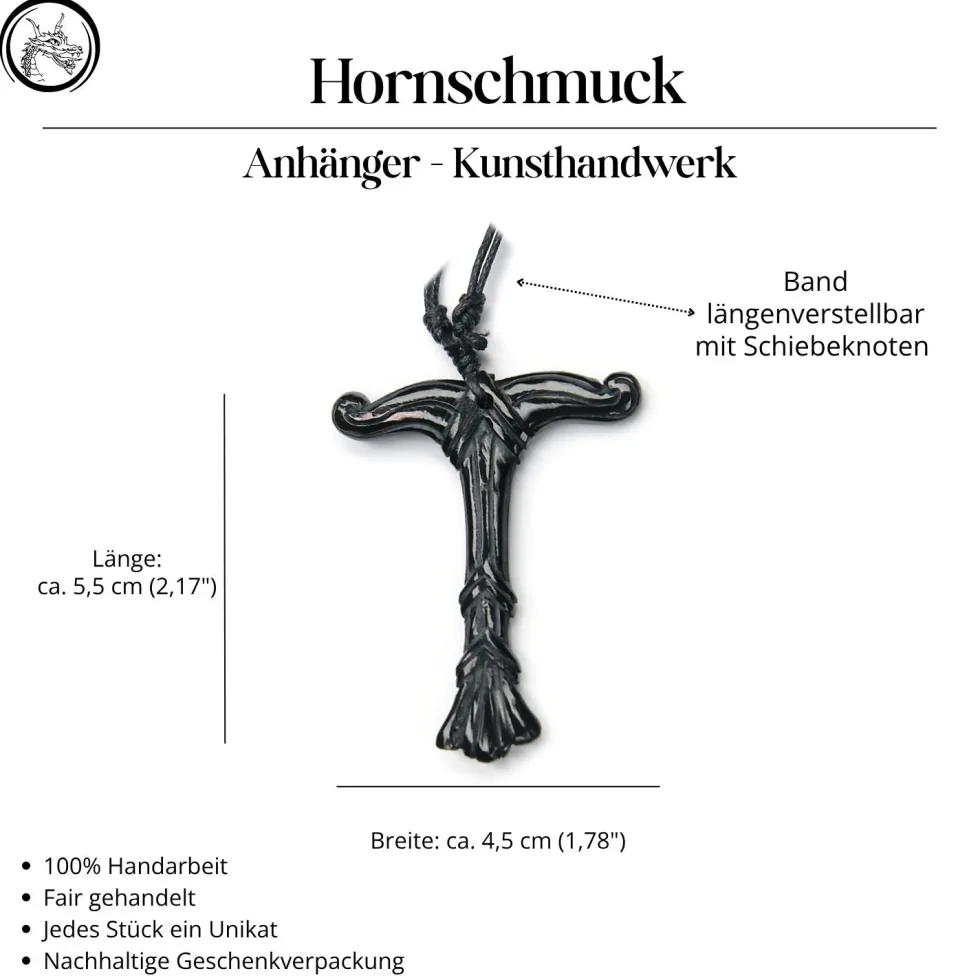 Irminsul Horn Schmuck Kettenanhänger 5,5cm