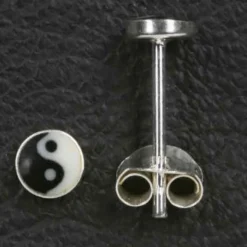 Jing Jang Ohrstecker 925 Silber Ohrschmuck