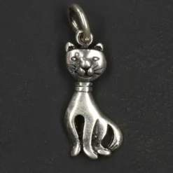 Katzen Schmuck Kettenanhänger 925 Silber