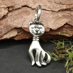 Katzen Schmuck Kettenanhänger 925 Silber