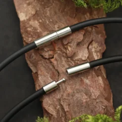 Kautschuk Kette schwarz 2mm oder 3mm - diverse Längen