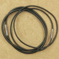 Kautschuk Kette schwarz 2mm oder 3mm - diverse Längen