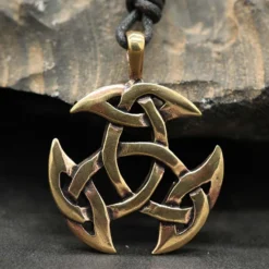 Kelten Anhänger Offene Dreifalt Bronze Mittelalter Schmuck