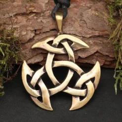 Kelten Anhänger Offene Dreifalt Bronze Mittelalter Schmuck