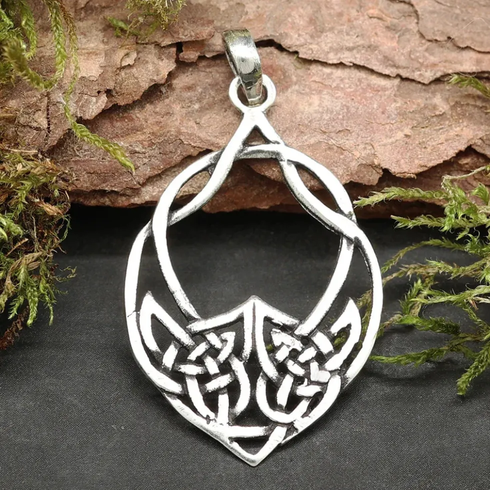 Keltenblatt keltischer Schmuck Kettenanhänger 925 Silber