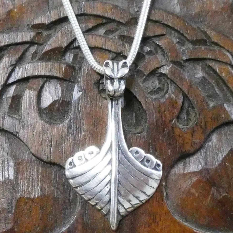 Keltenboot Schmuck Anhänger aus 925 Silber