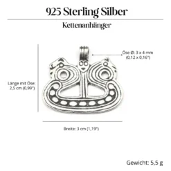 Keltenboot Schmuck Anhänger 925 Sterling keltischer Silber