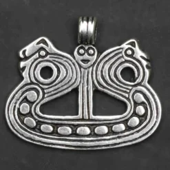Keltenboot Schmuck Anhänger 925 Sterling keltischer Silber