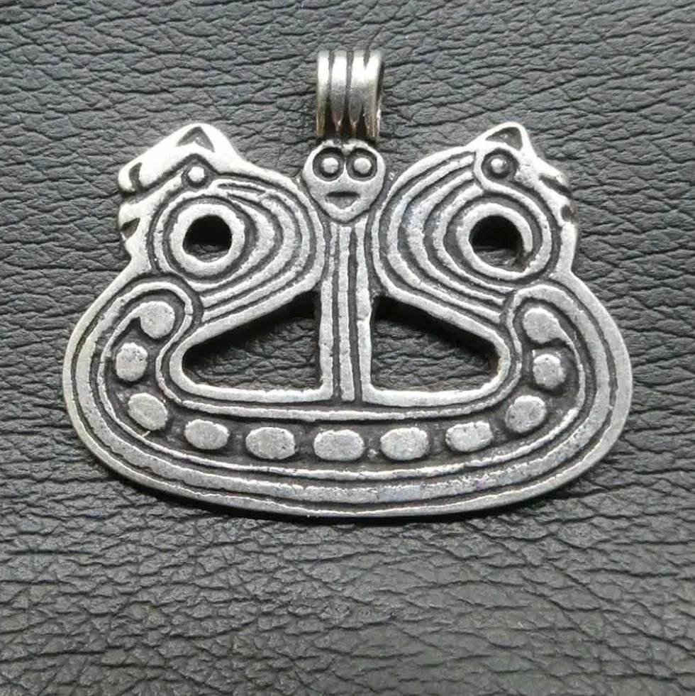 Keltenboot Schmuck Anhänger 925 Sterling keltischer Silber
