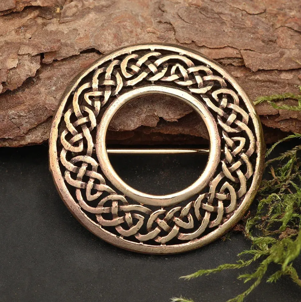 Kelten Brosche Bronze Gewandnadel Schmuck Mittelalter