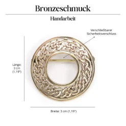 Kelten Brosche Bronze Gewandnadel Schmuck Mittelalter