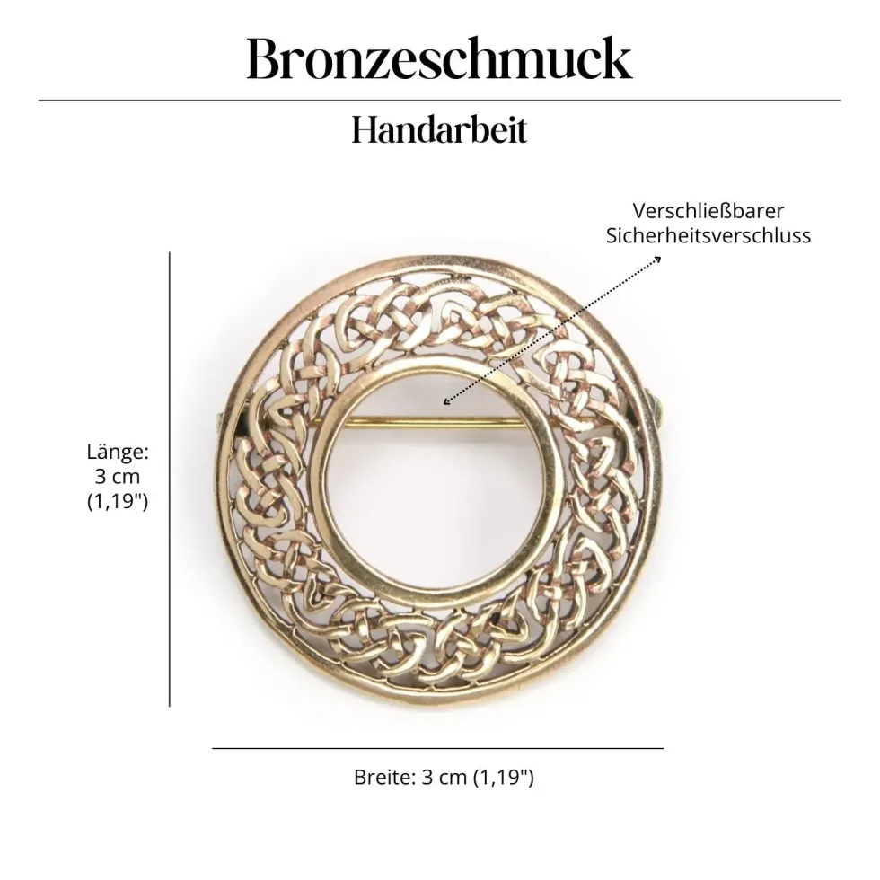 Kelten Brosche Bronze Gewandnadel Schmuck Mittelalter