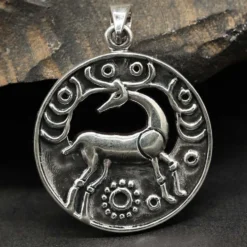 Kelten Hirsch Anhänger 925 Silber Kettenanhänger