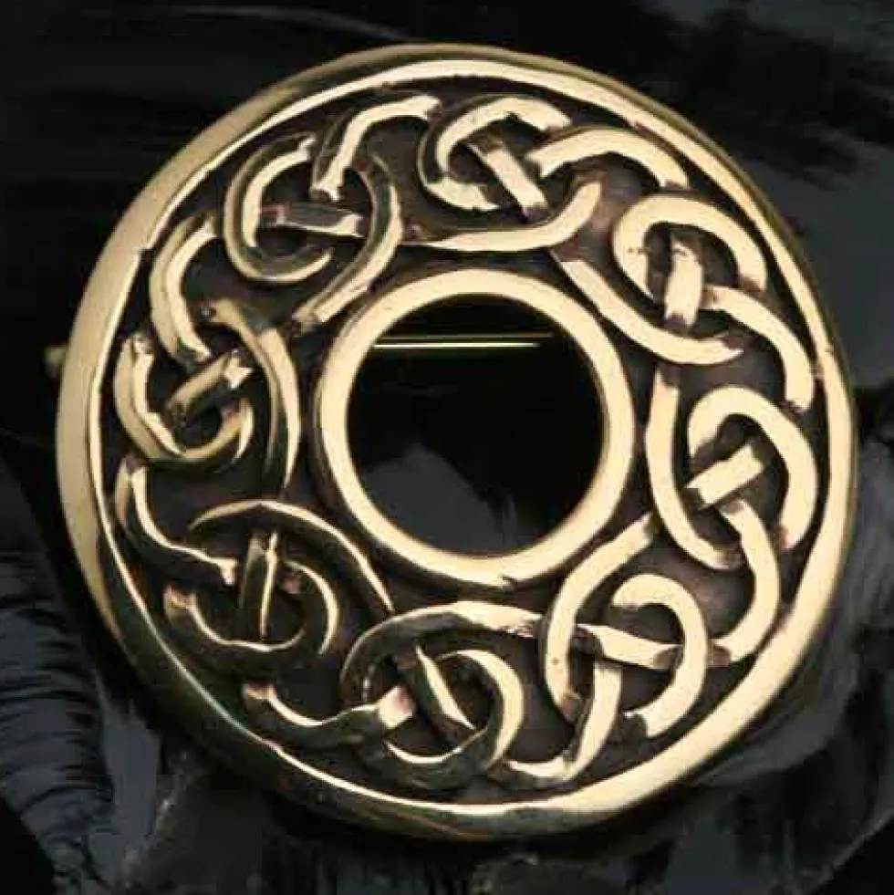Keltenknoten Brosche Bronze Gewandnadel Schmuck Mittelalter