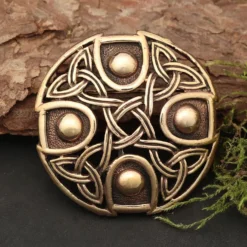 Keltenknoten Brosche Bronze Gewandnadel Schmuck Mittelalter