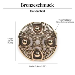 Keltenknoten Brosche Bronze Gewandnadel Schmuck Mittelalter