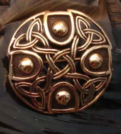 Keltenknoten Brosche Bronze Gewandnadel Schmuck Mittelalter