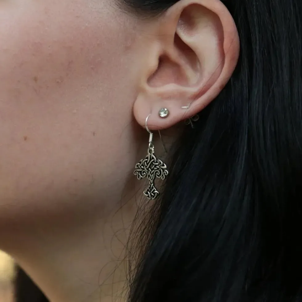 Kelten Knoten Lebensbaum Silber Ohrhänger 925 (Paar)