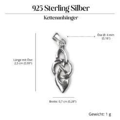 Kelten Knoten Schmuck Kettenanhänger 925 Silber