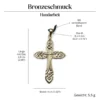 Keltenkreuz Anhänger Schmuck Bronze Kette