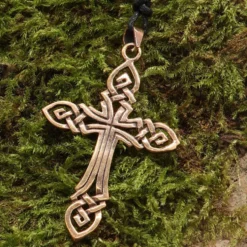Keltenkreuz Anhänger Schmuck Bronze Kette