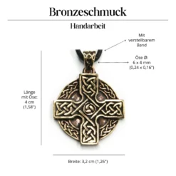 Keltenkreuz Anhänger Schmuck Bronze Mittelalter