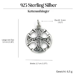 Keltenkreuz Knoten Schmuck Anhänger aus Silber 925