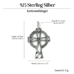 Keltenkreuz Schmuck 925 Sterlingsilber Schmuck