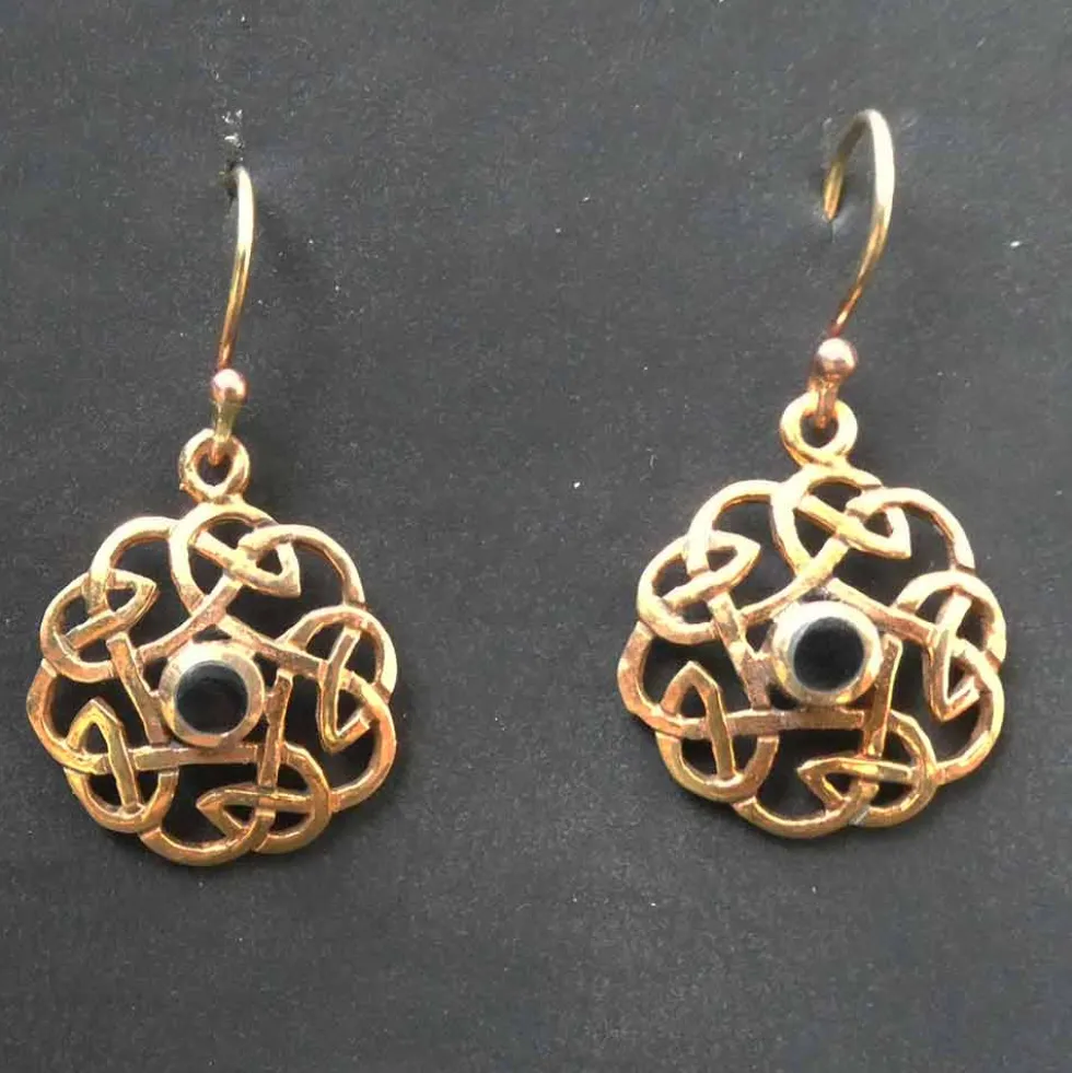 Kelten Ohrhänger Bronze Kelten Onyx