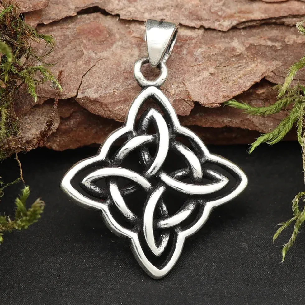 Kelten Quadrat Anhänger Silber keltischer Kettenanhänger 925/000