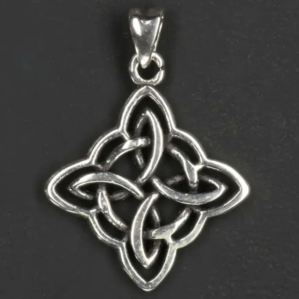 Kelten Quadrat Anhänger Silber keltischer Kettenanhänger 925/000