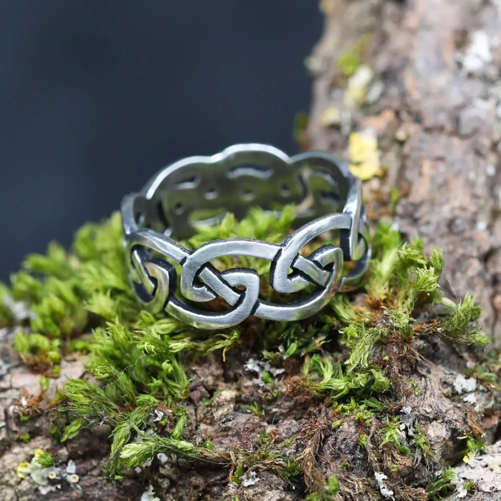 Kelten Ring keltischer Schmuck Silber Bandring Keltenknoten 925 Silber
